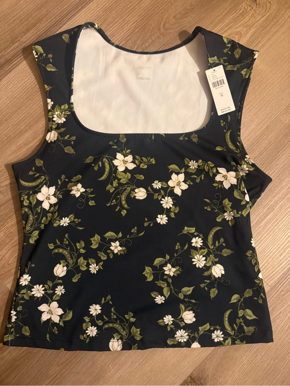 Maeve Black Floral Tank Top - Picture 4 of 9
